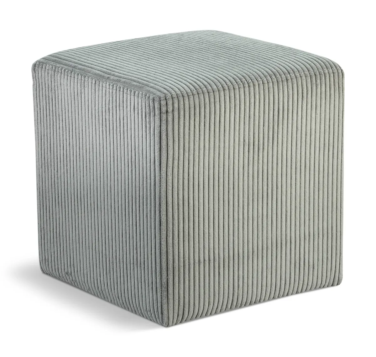 Roy - Microsuede Ottoman / Stool - Gray