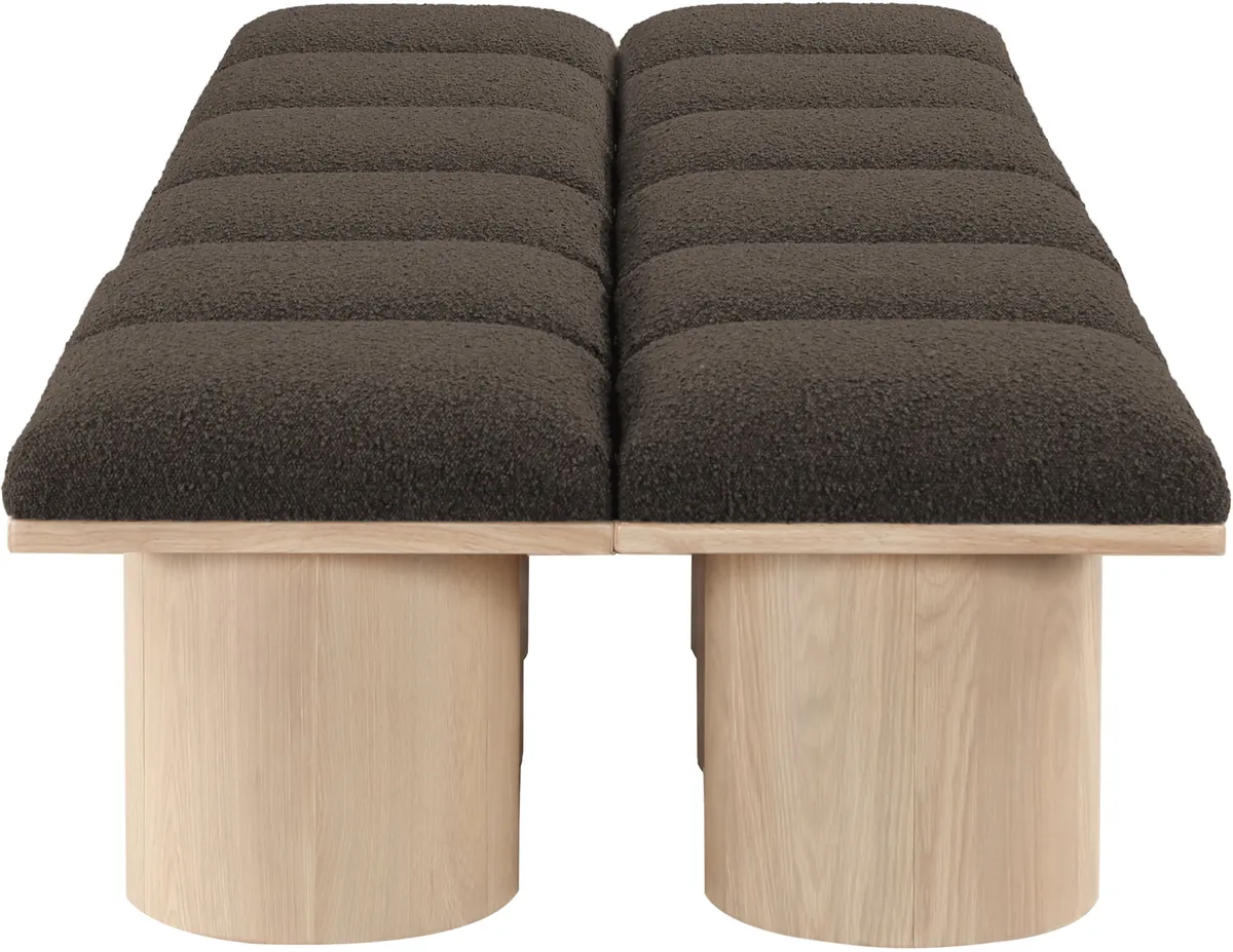 Pavilion - 108" 12 Piece Modular Bench With Natural Base - Brown - View 2