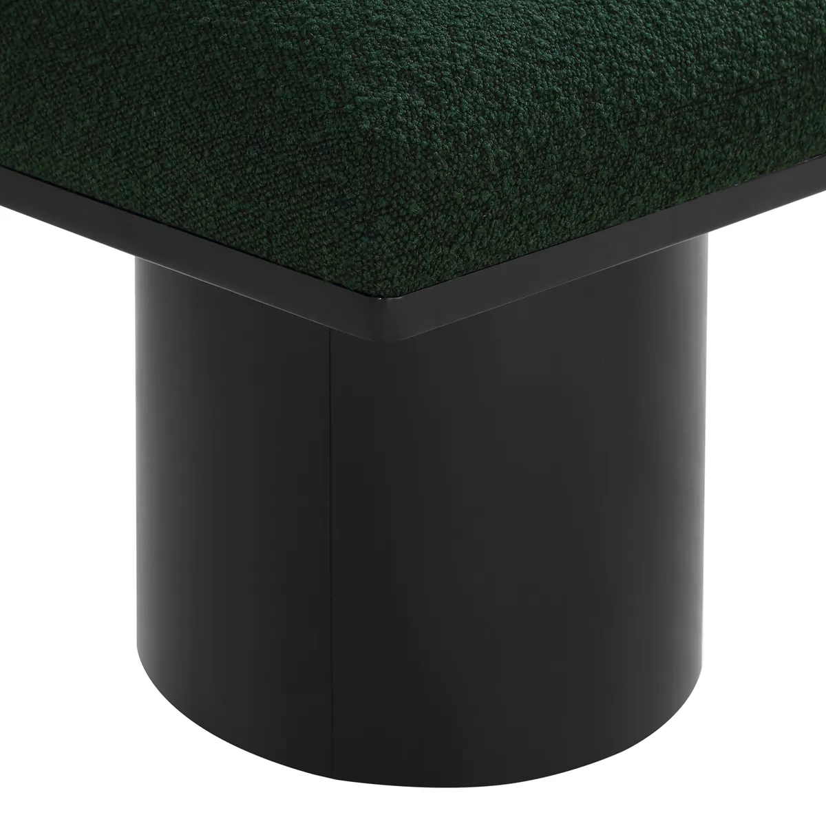 Pavilion - 108.5" 7 Piece Modular Bench With Black Base - Green - View 2