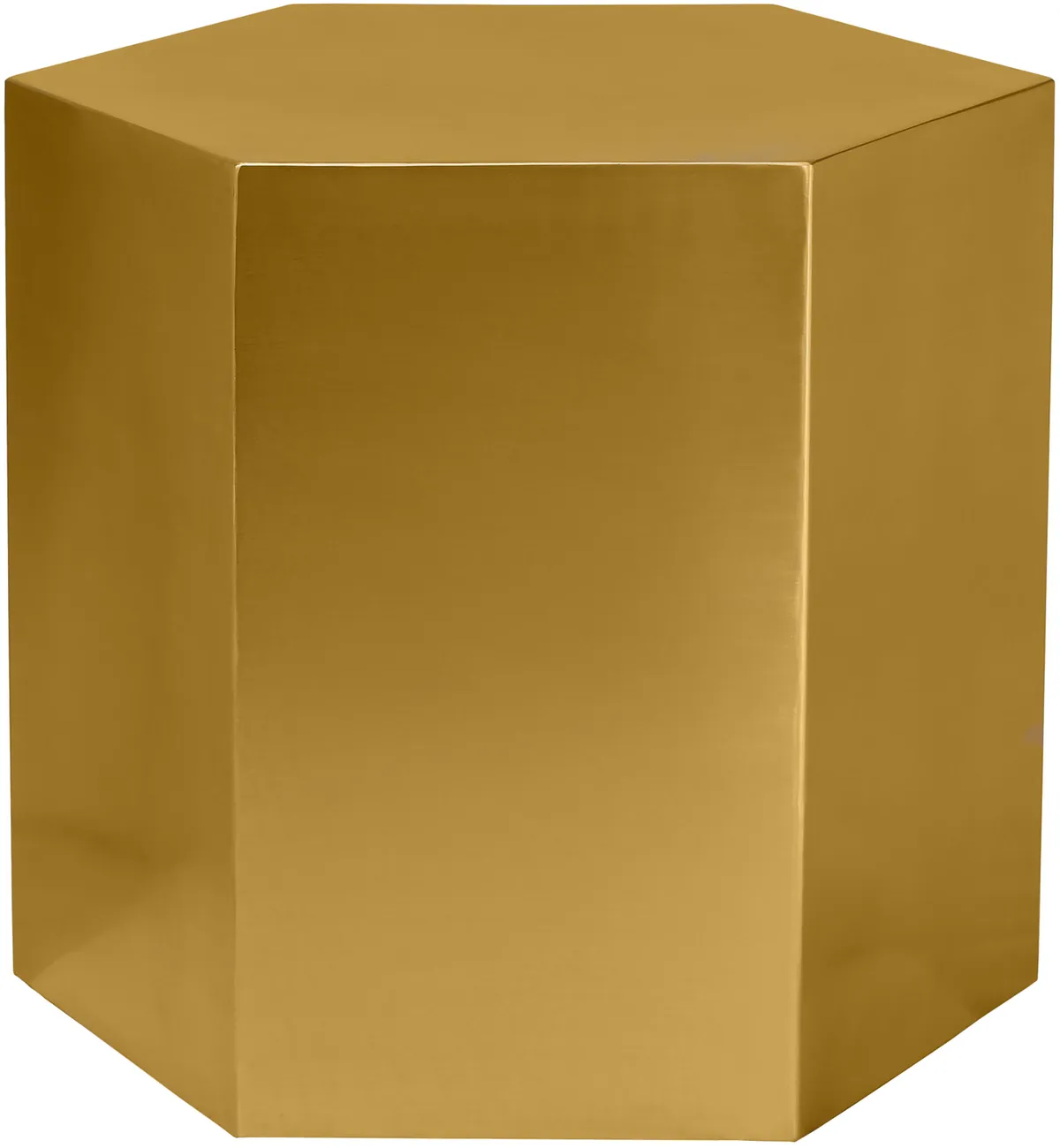 Hexagon - End Table - Gold