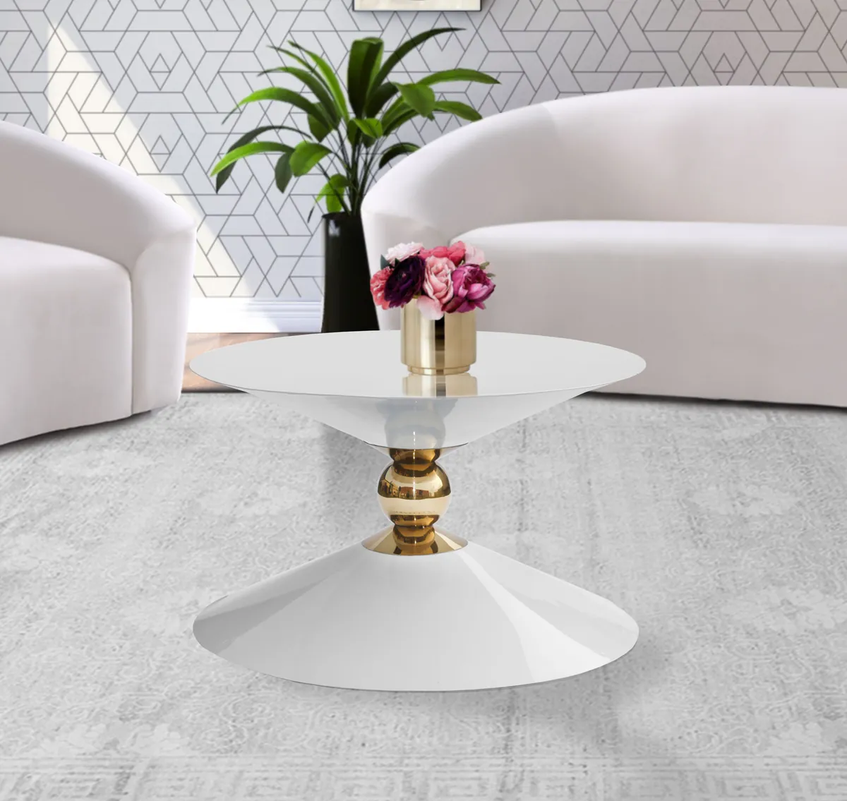 Malia - Coffee Table - White - View 2