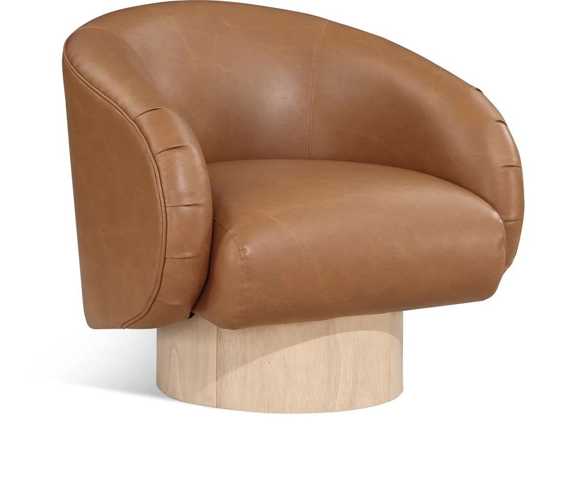 Gibson - Swivel Accent Chair - Cognac