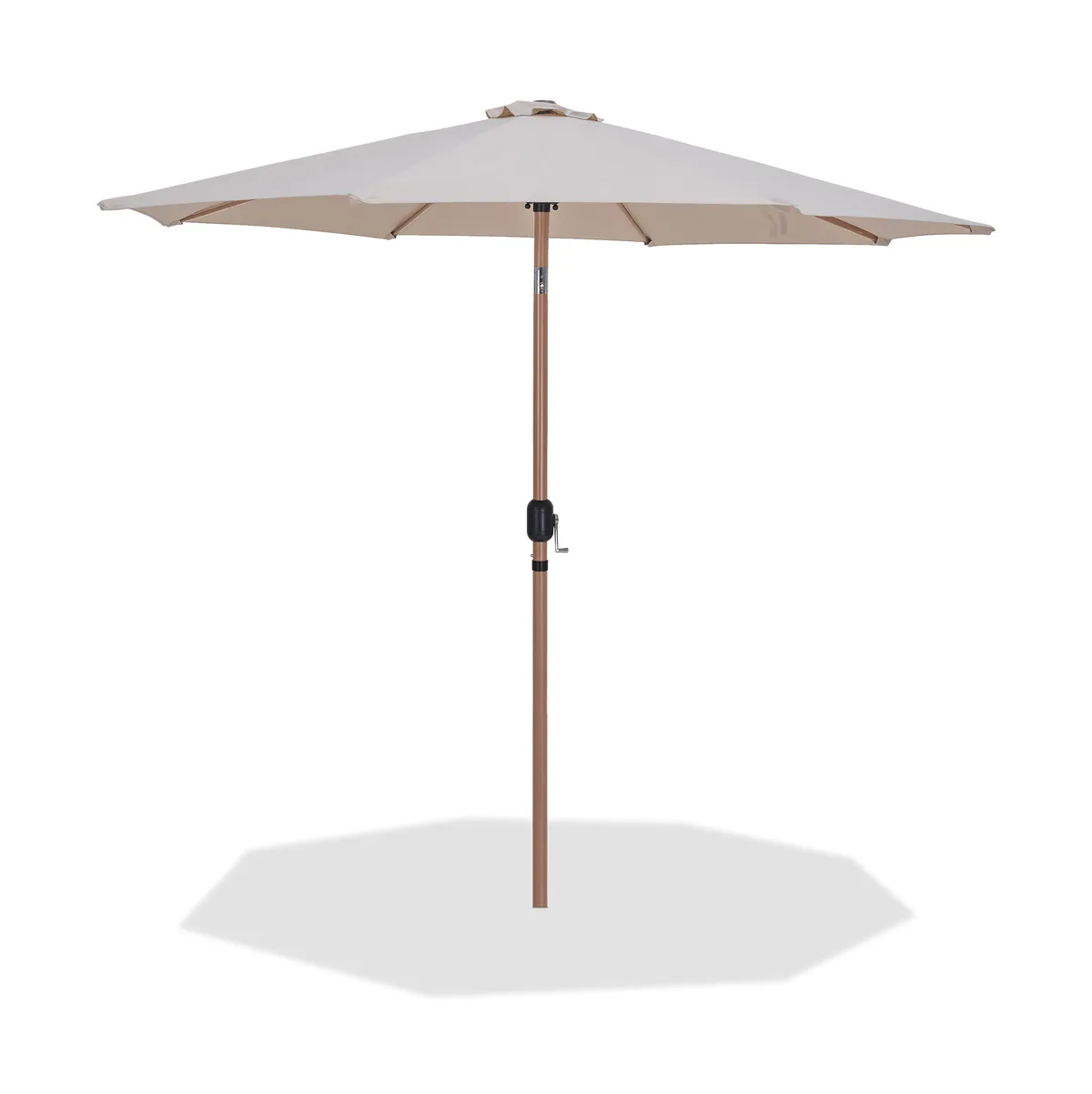 Fiji - Patio Umbrella With Teak Pole - Beige