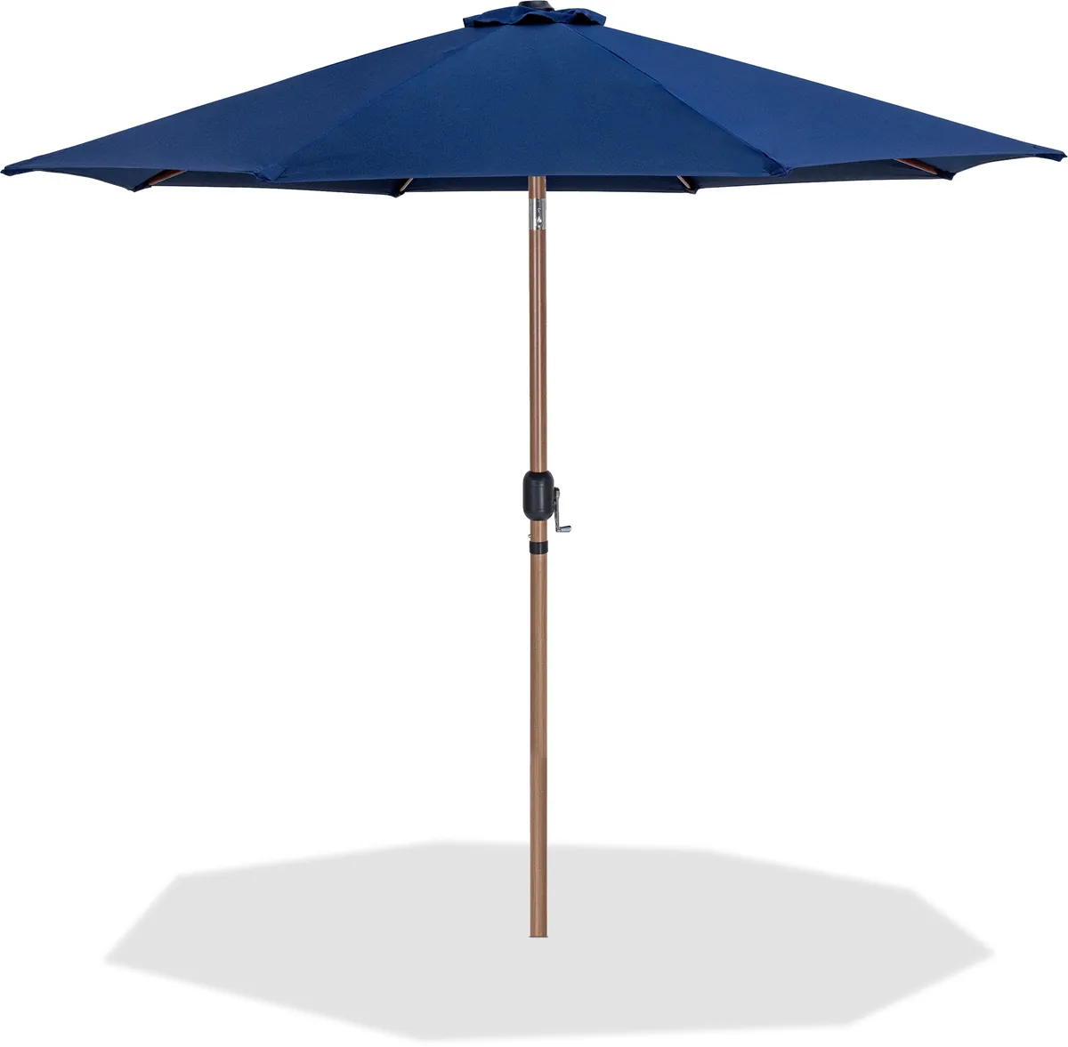 Fiji - Patio Umbrella With Teak Pole - Navy