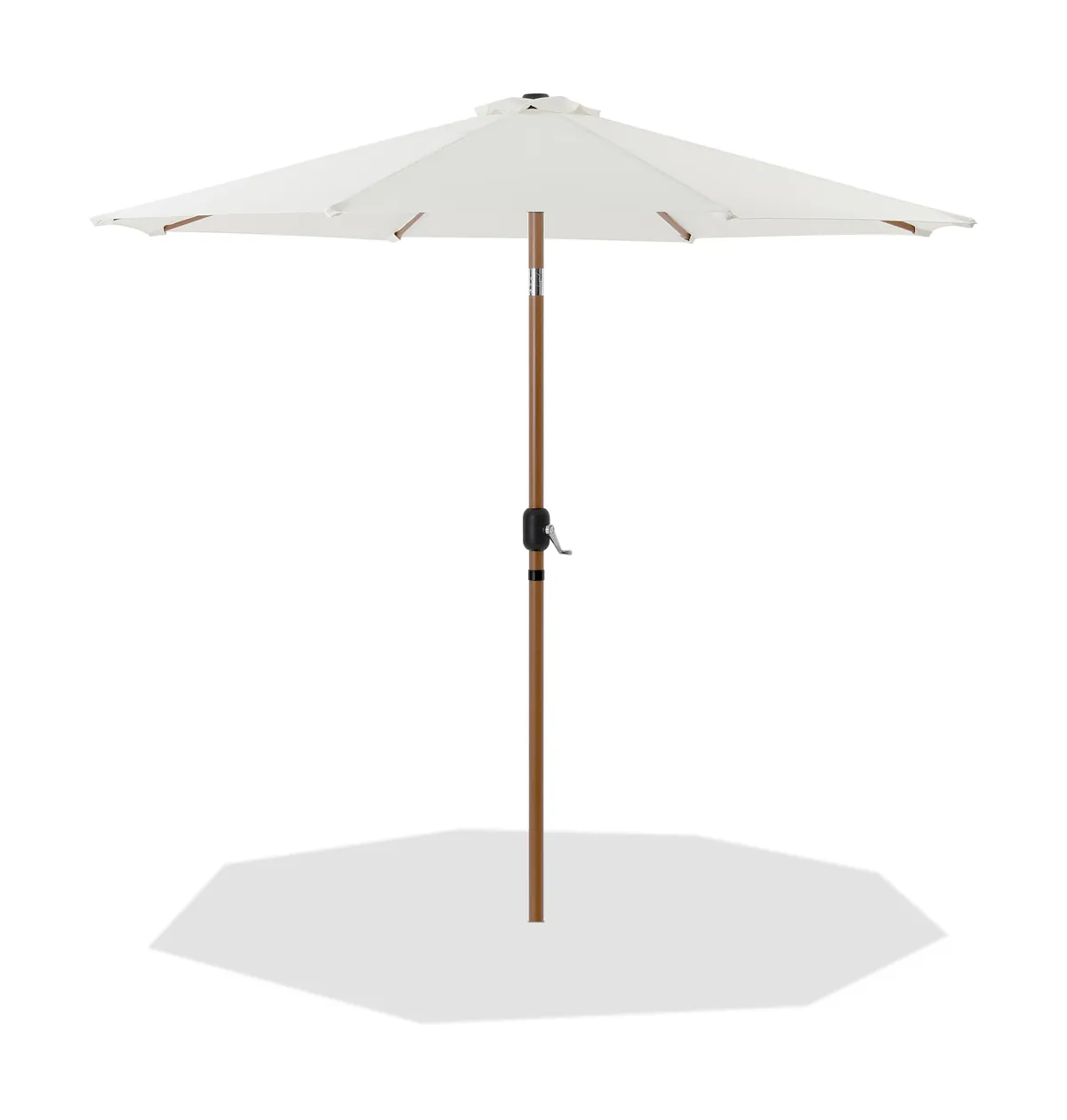Fiji - Patio Umbrella With Teak Pole - White
