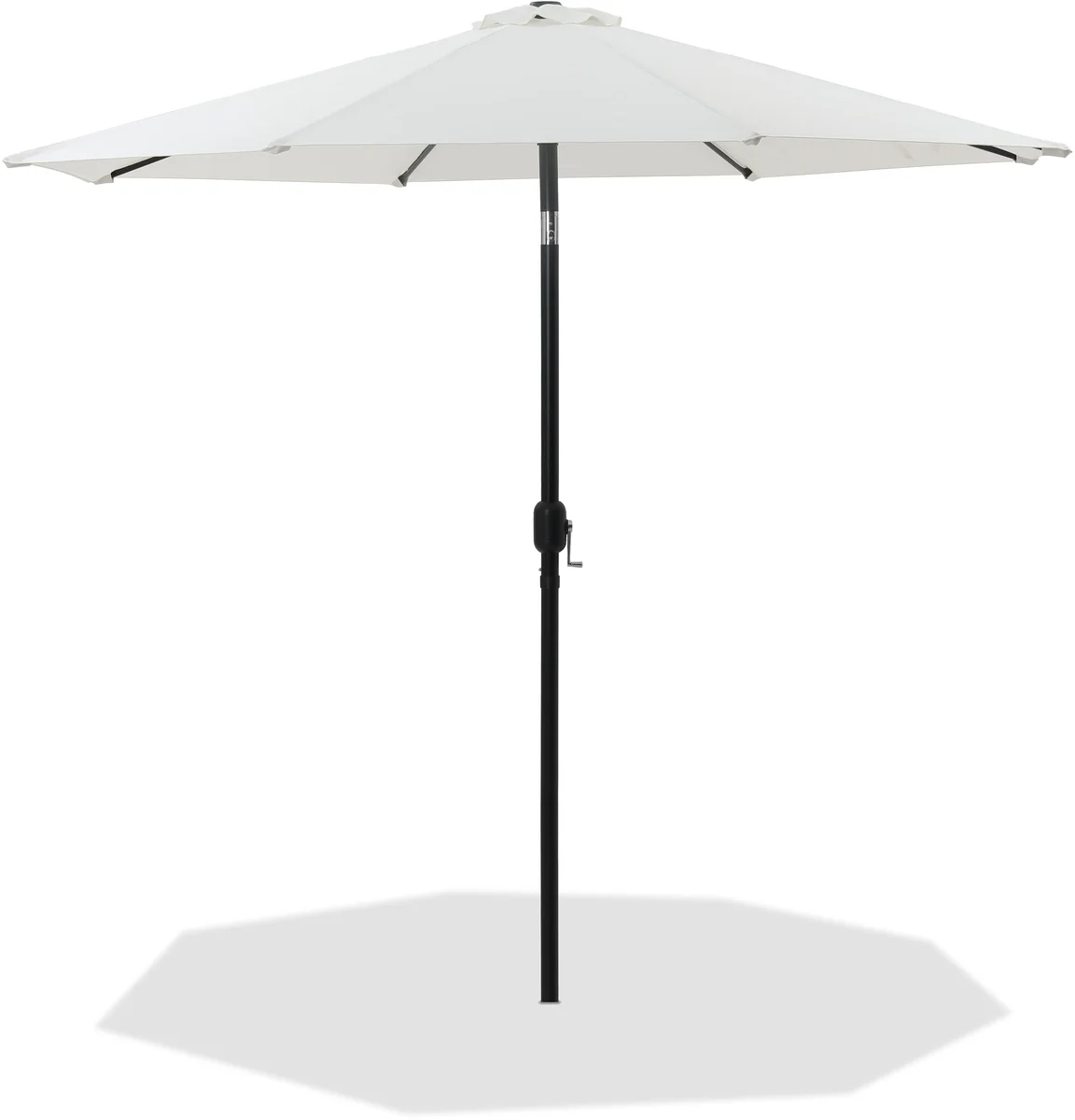 Fiji - Patio Umbrella With Black Pole - White