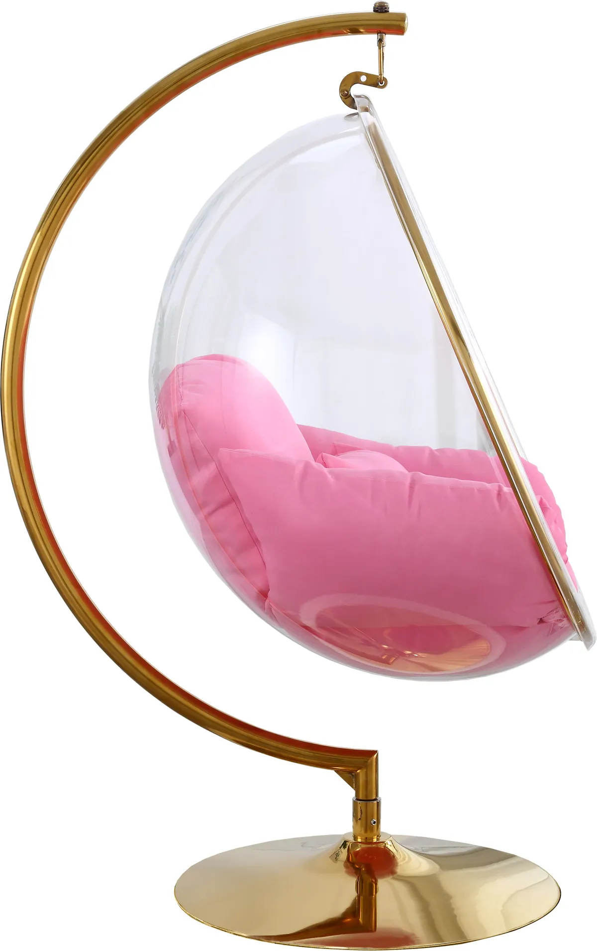 Luna - Swing Bubble Accent Chair - Pink - Fabric