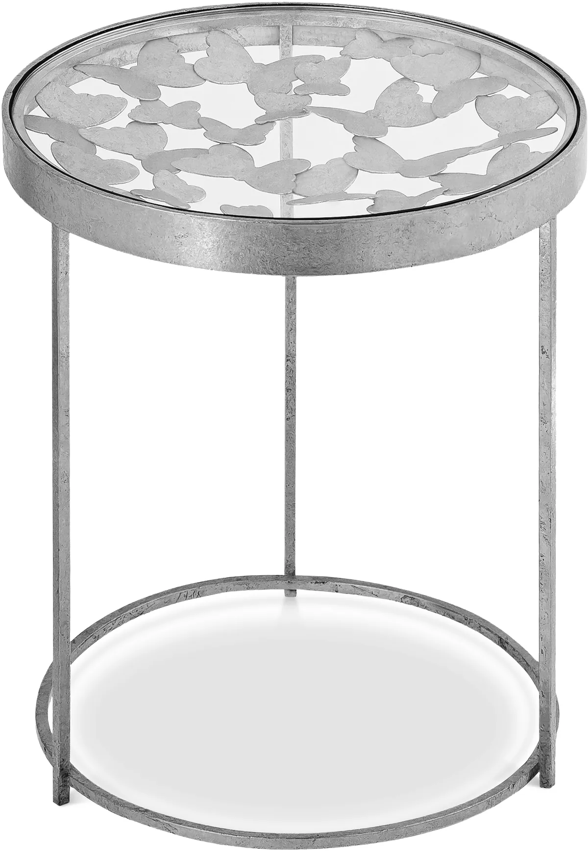 Butterfly - End Table - Silver