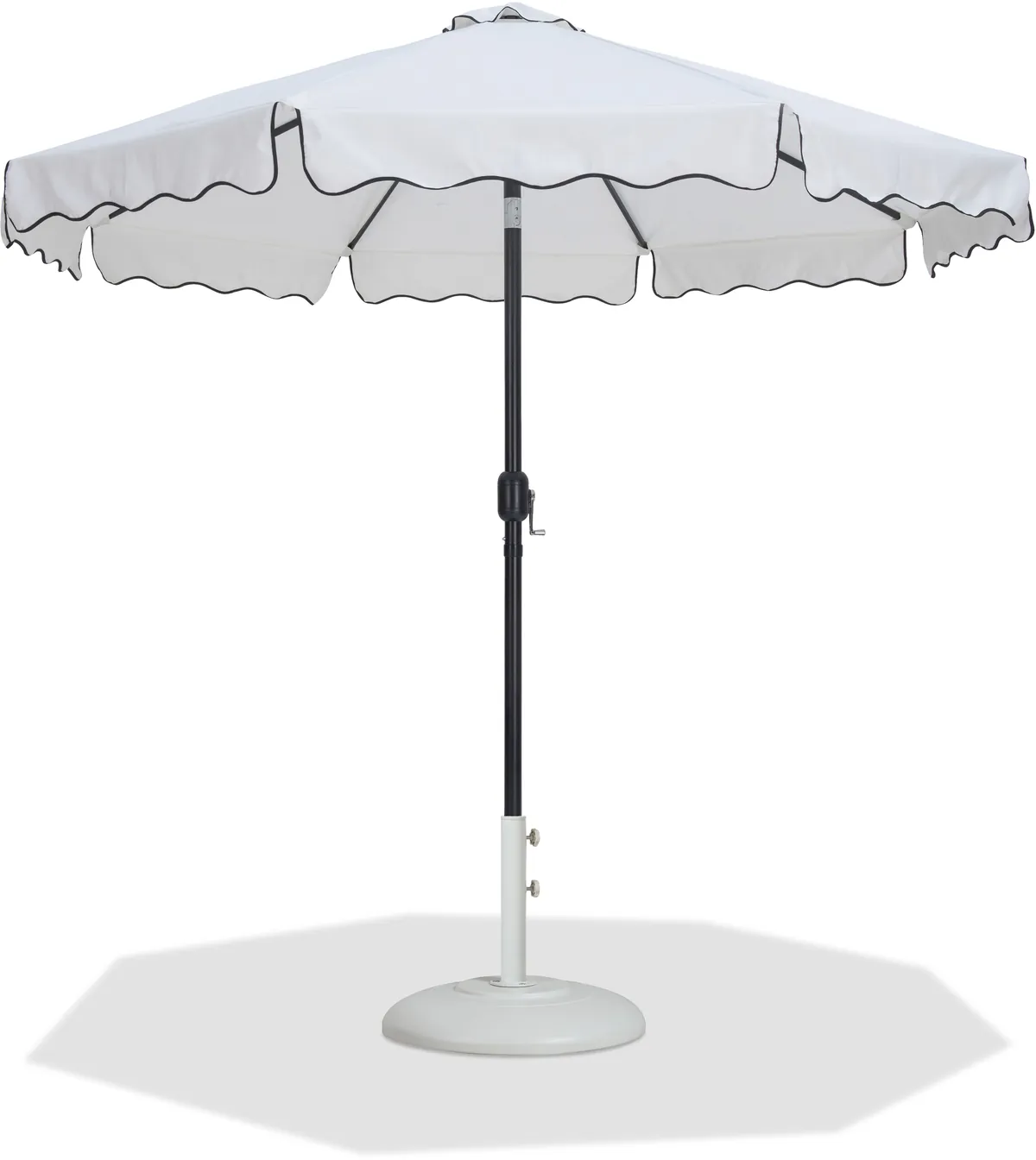 Amalfi - Aluminum Patio Umbrella with Base - White / Matte White