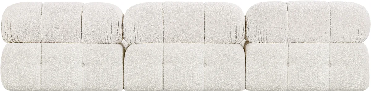 Ames - 3 Seat Modular Armless Sofa - Cream - View 2
