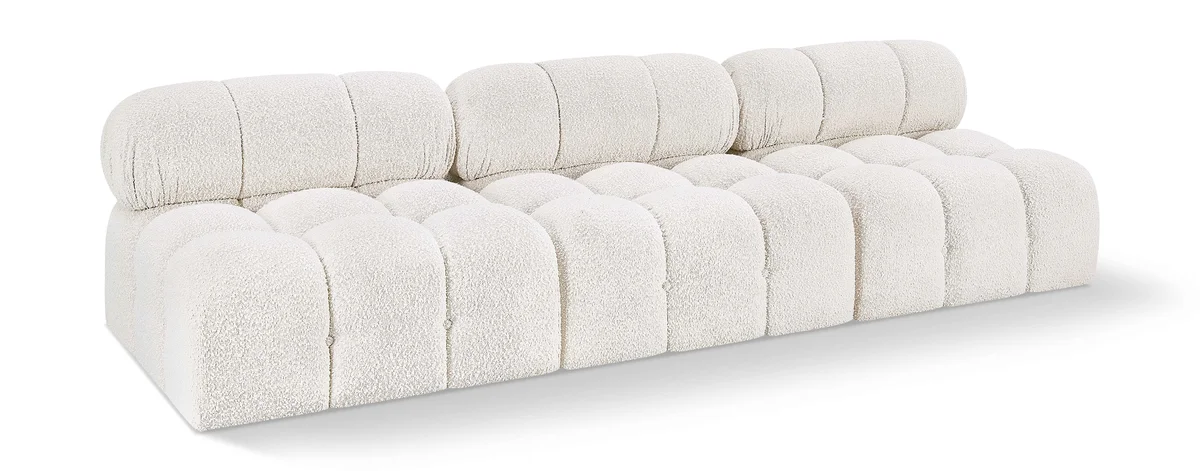 Ames - 3 Seat Modular Armless Sofa - Cream