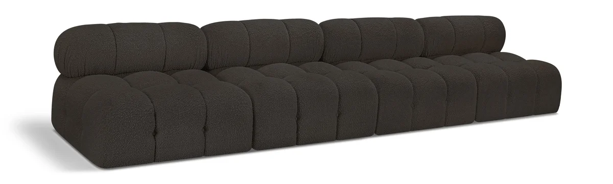 Ames - 4 Seat Modular Armless Sofa - Brown