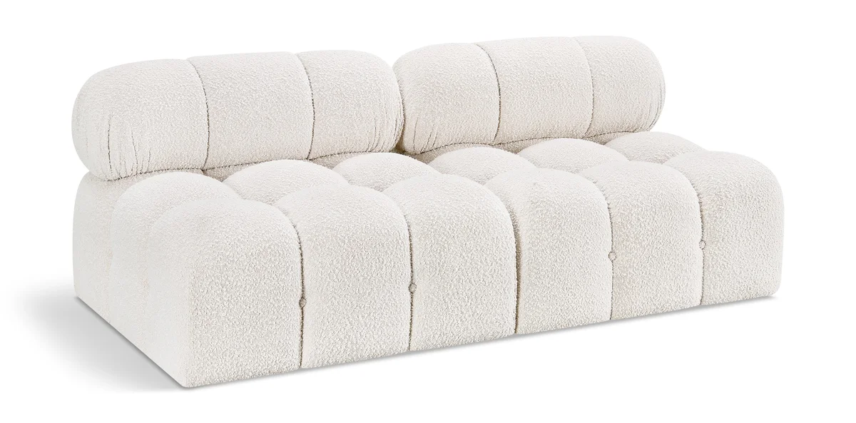 Ames - 2 Seat Modular Armless Sofa - Cream