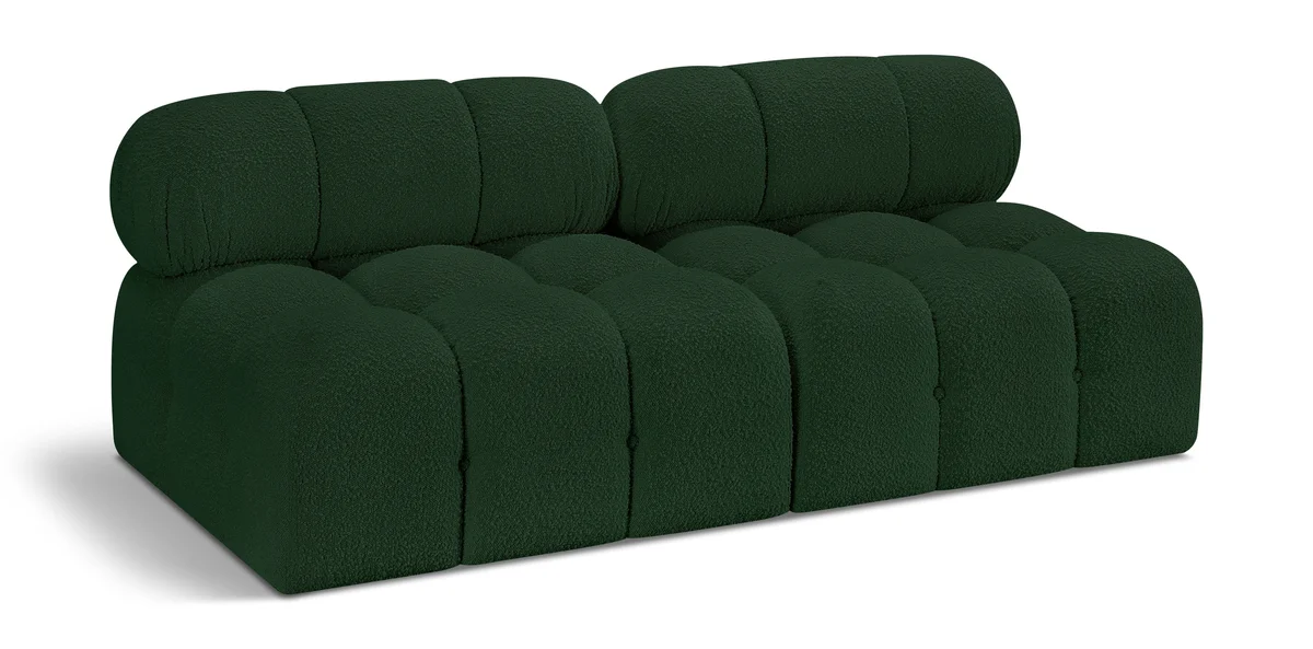 Ames - 2 Seat Modular Armless Sofa - Green