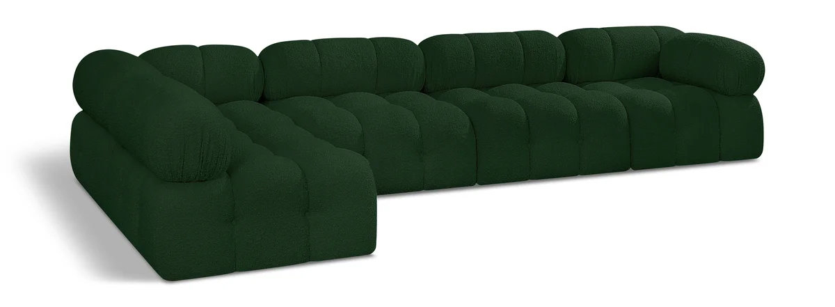 Ames - 5 Piece Modular L-Shaped Sectional - Green