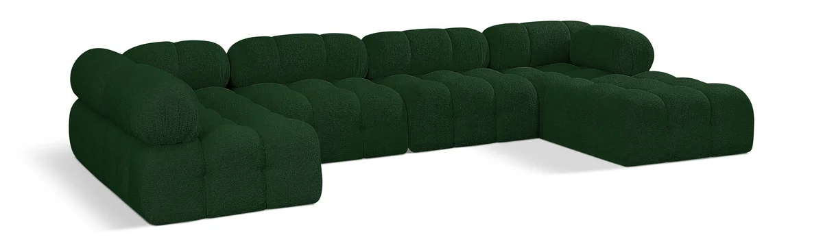 Ames - 6 Piece Modular U-Shaped Sectional - Green