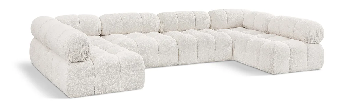 Ames - 6 Piece Fabric Modular Sectional - Cream