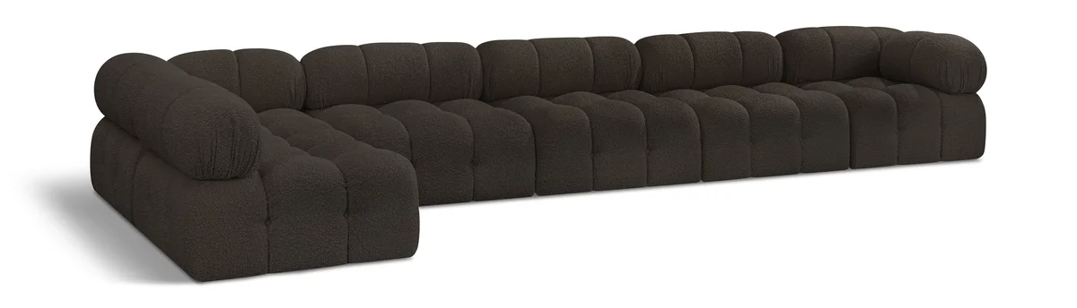 Ames - 6 Piece Modular L-Shaped Sectional - Brown