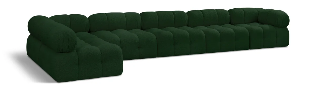 Ames - 6 Piece Modular L-Shaped Sectional - Green