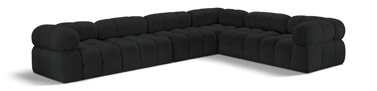 Ames - 6 Piece Modular Corner Sectional - Black