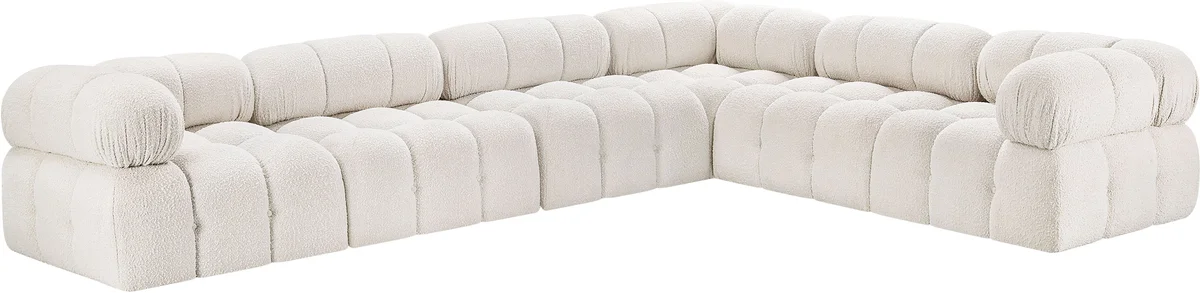 Ames - 6 Piece Modular Corner Sectional - Cream - View 2