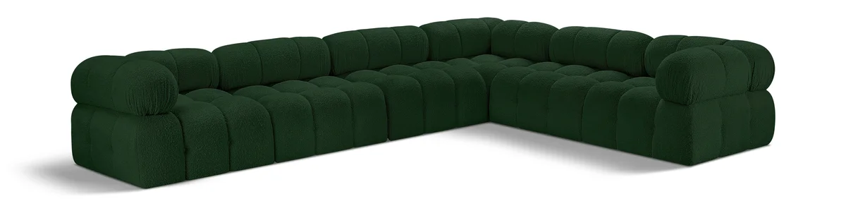 Ames - 6 Piece Modular Corner Sectional - Green