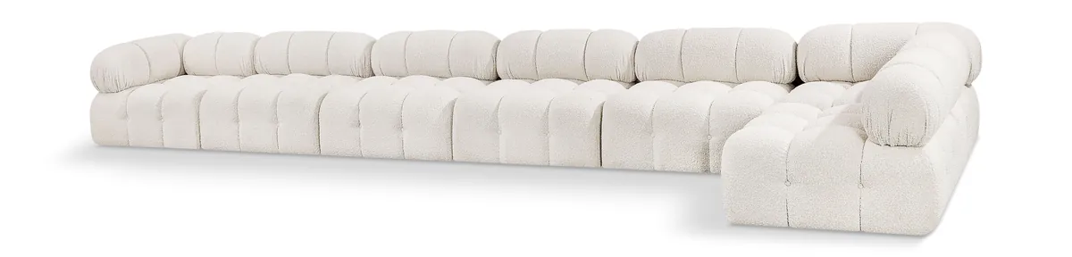 Ames - 7 Piece Modular L-Shaped Sectional - Cream