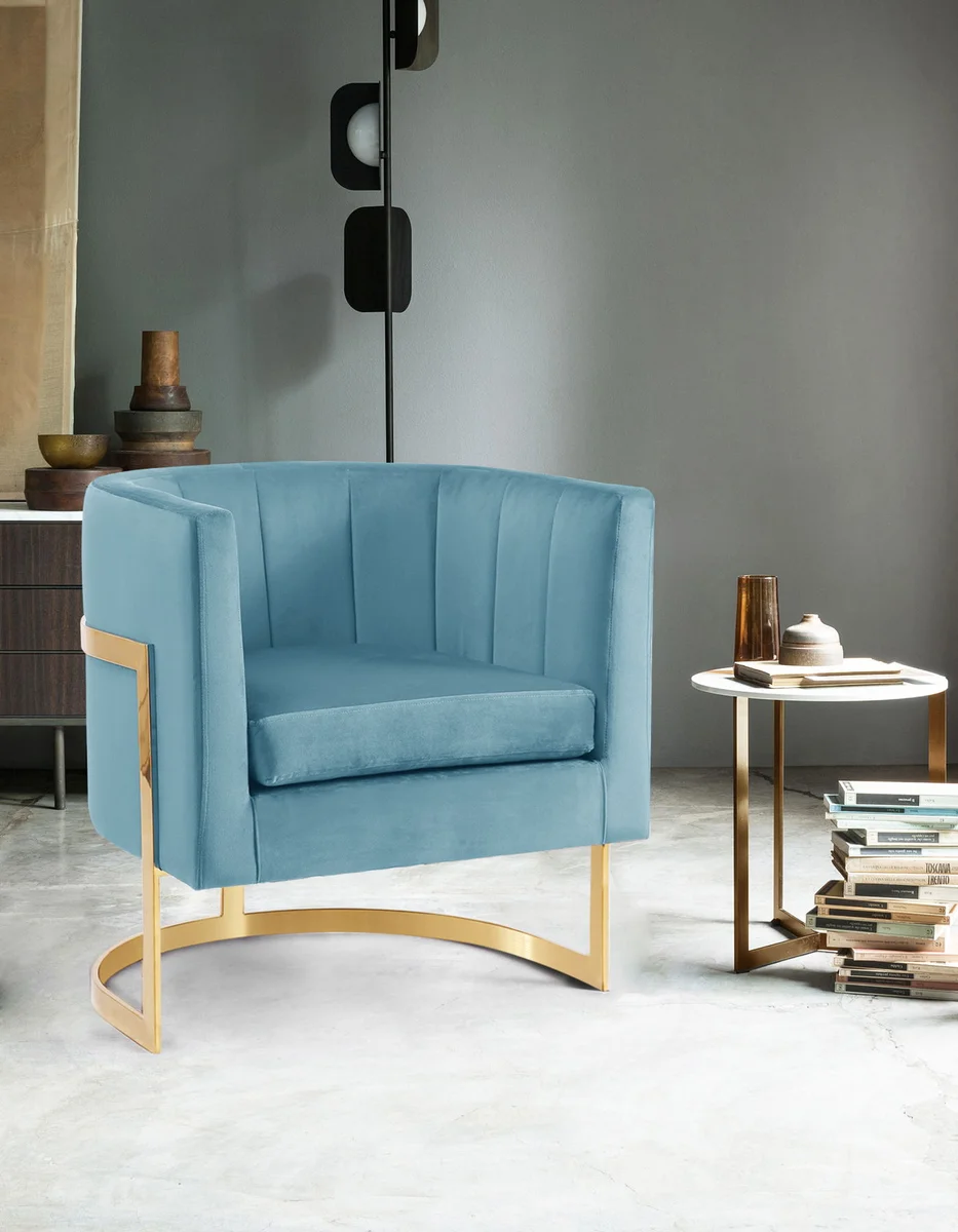 Carter - Accent Chair - Aqua - View 2