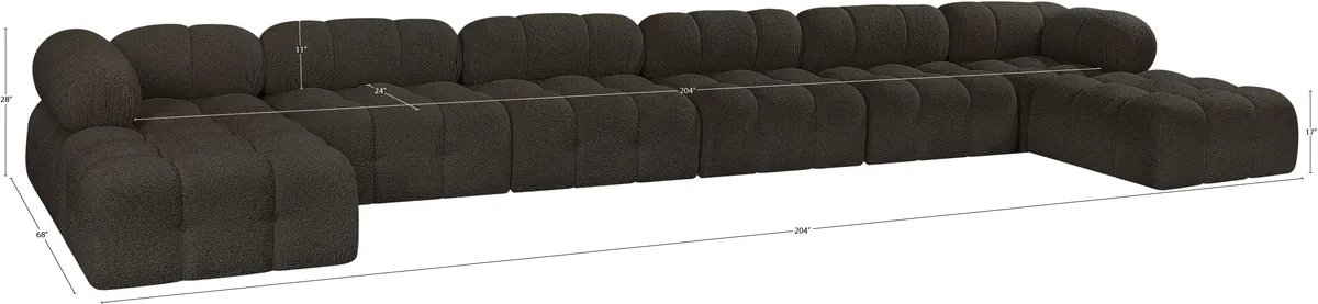 Ames - 8 Piece Fabric Modular Sectional - Brown - View 2