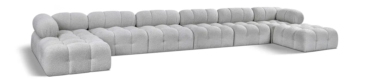 Ames - 8 Piece Fabric Modular Sectional - Gray