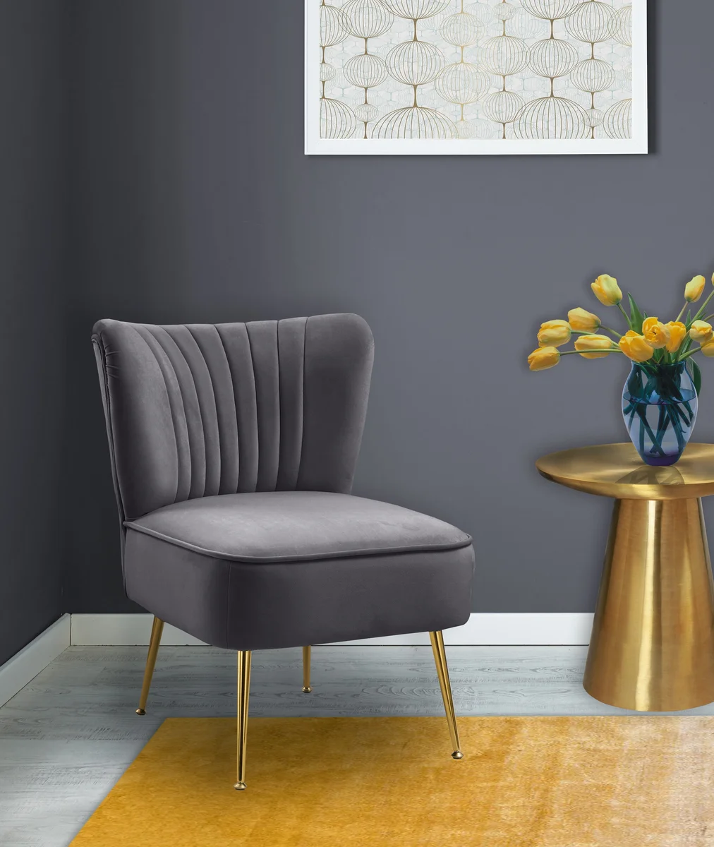 Tess - Accent Chair - Gray - View 2
