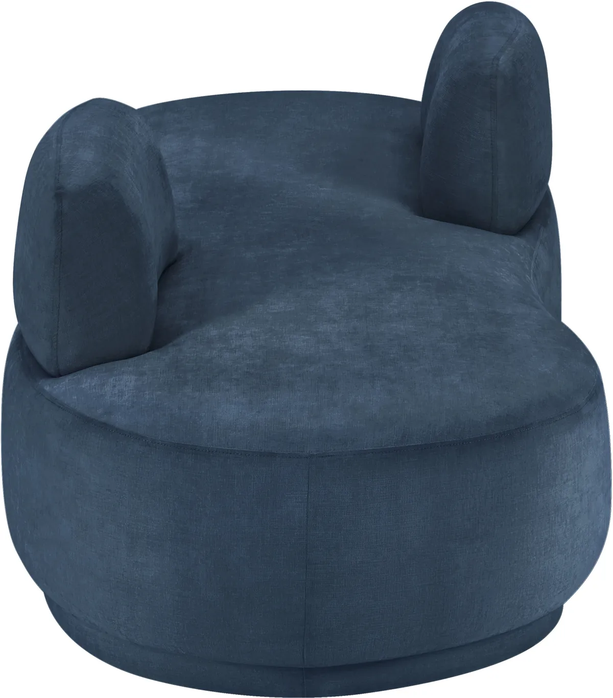 Argyle - Chenille Fabric Chaise / Loveseat - Light Blue - View 2