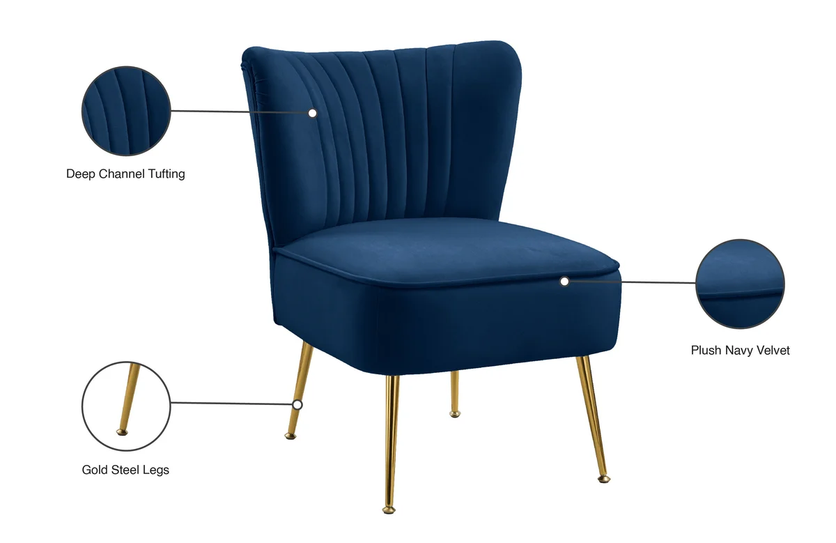 Tess - Accent Chair - Navy