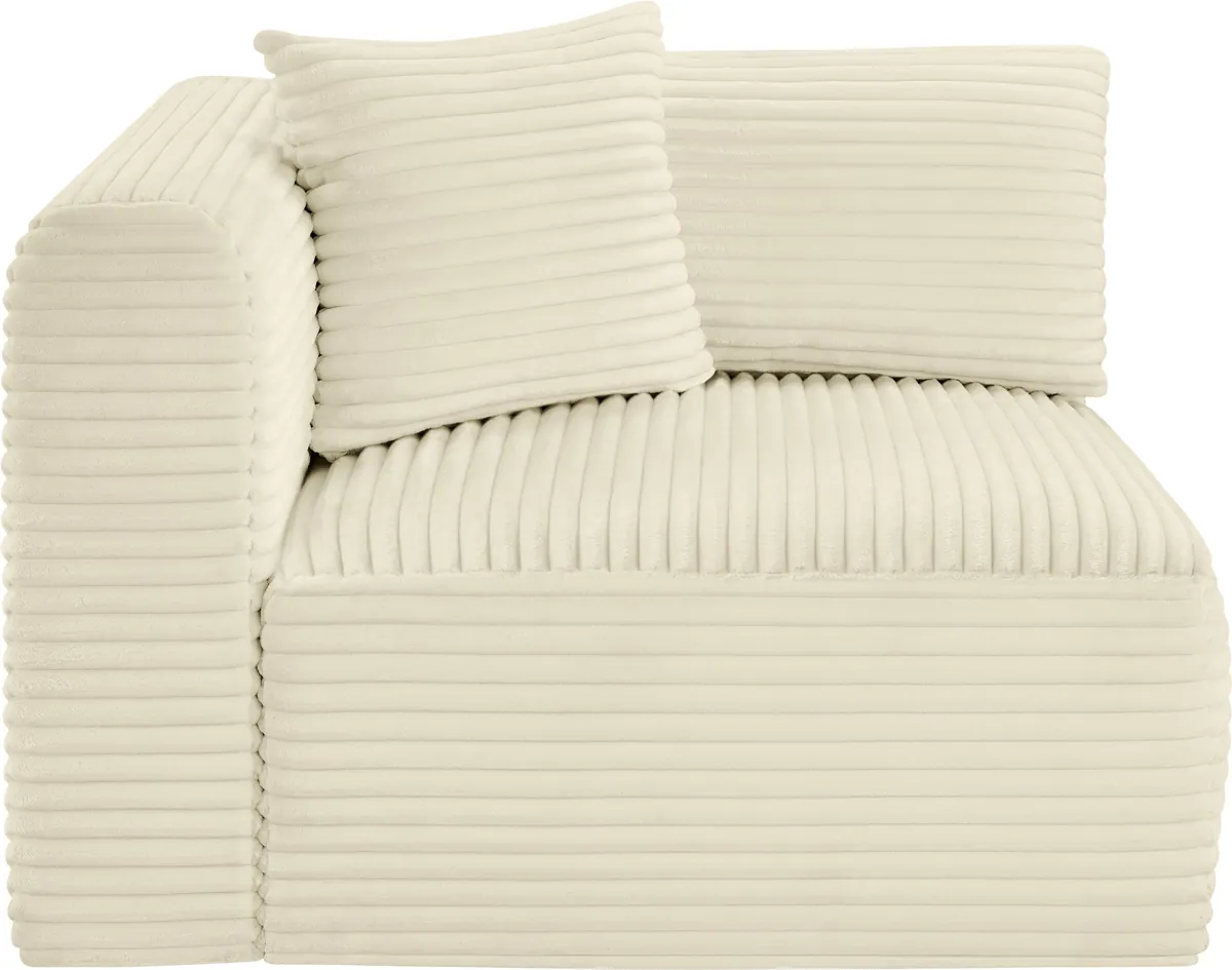 Shaggy - Corner Chair - Cream - View 2