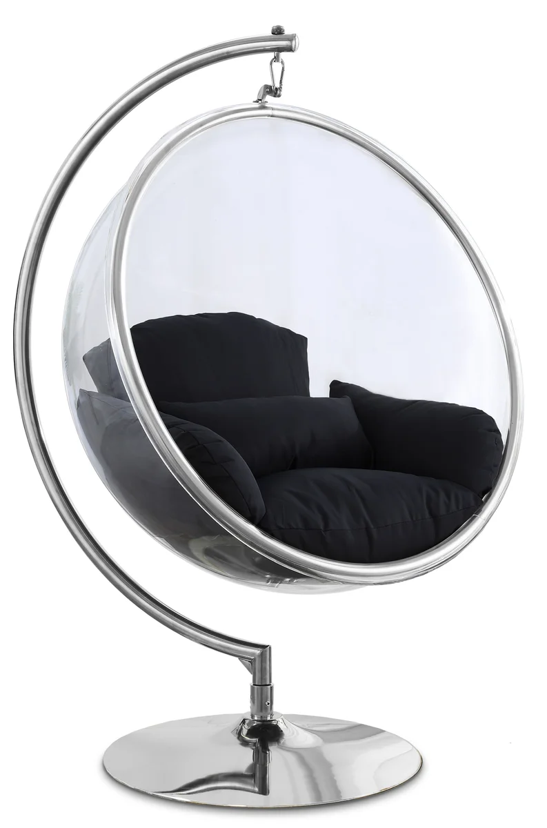 Luna - Swing Chair - Black - Fabric
