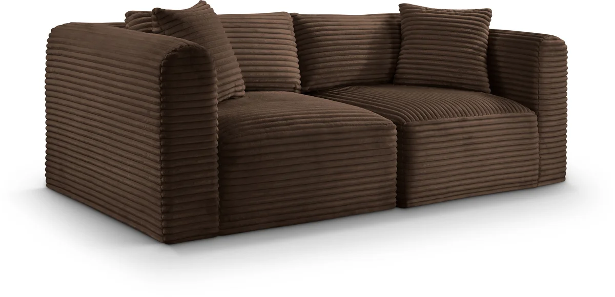 Shaggy - 2 Seat Modular Sofa - Brown