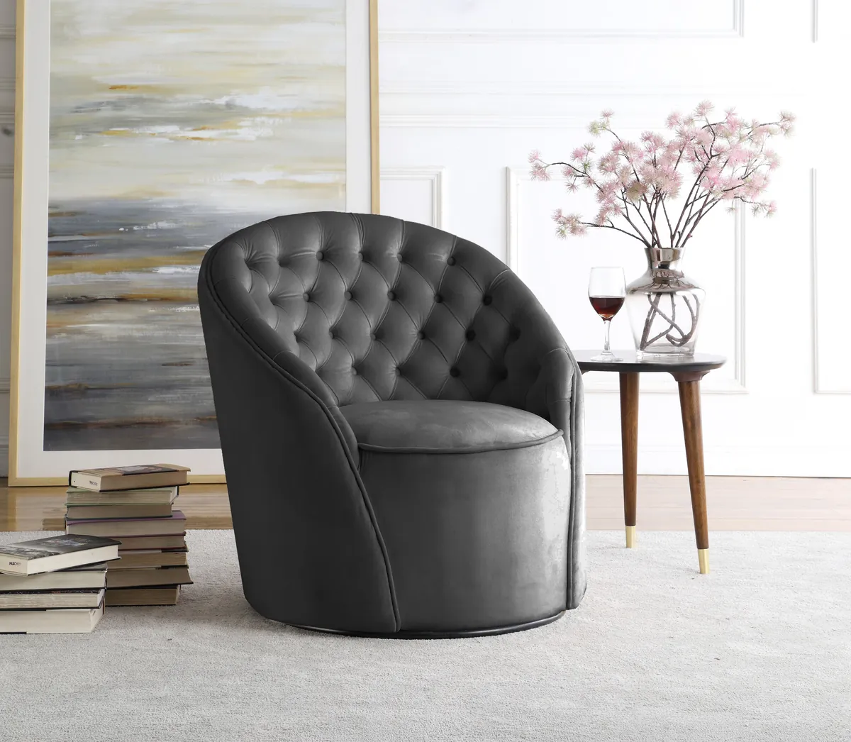 Alessio - Accent Chair - Gray - View 2