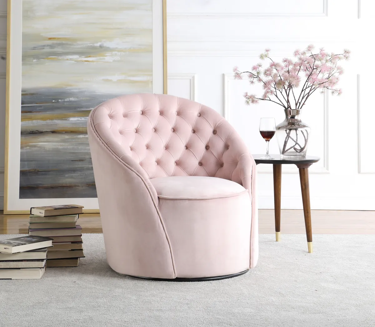 Alessio - Accent Chair - Pink - View 2