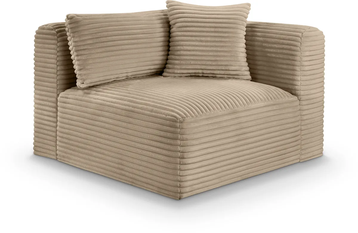 Shaggy - Corner Chair - Taupe