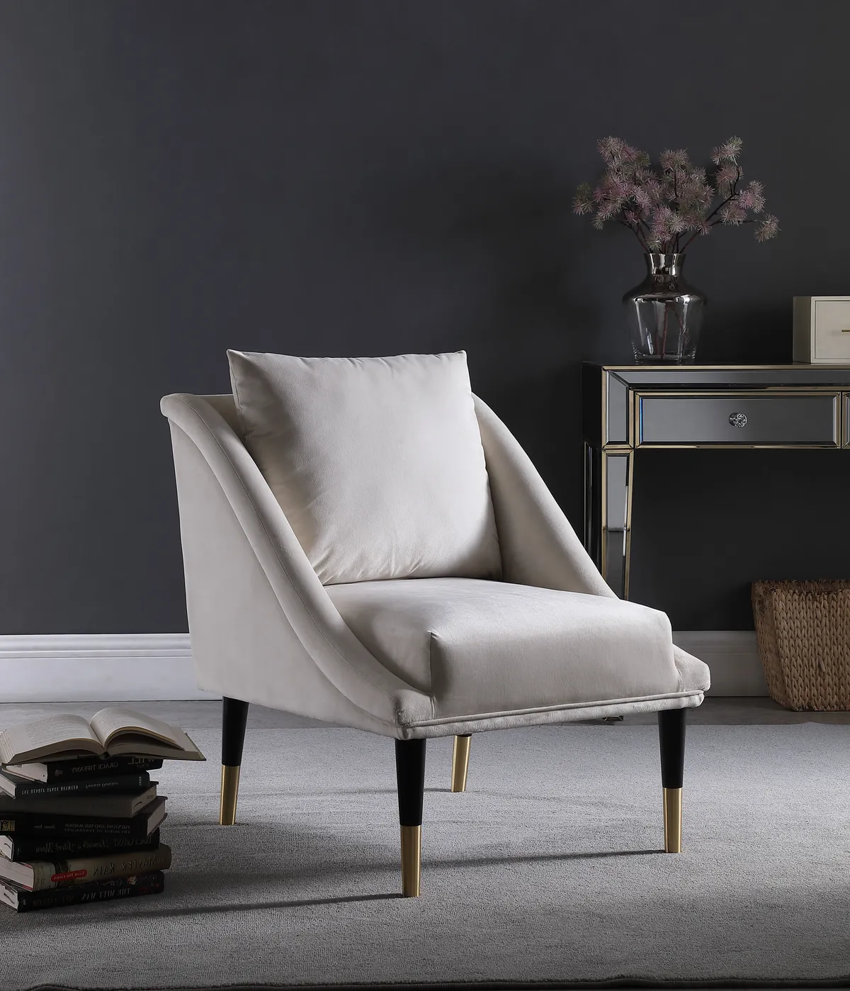 Elegante - Accent Chair - Cream - View 2