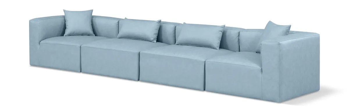 Cube - Modular 4 Seat Sofa - Light Blue