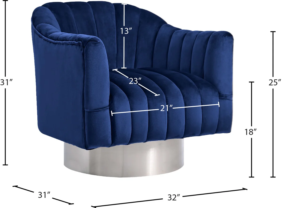 Farrah - Accent Chair - Navy