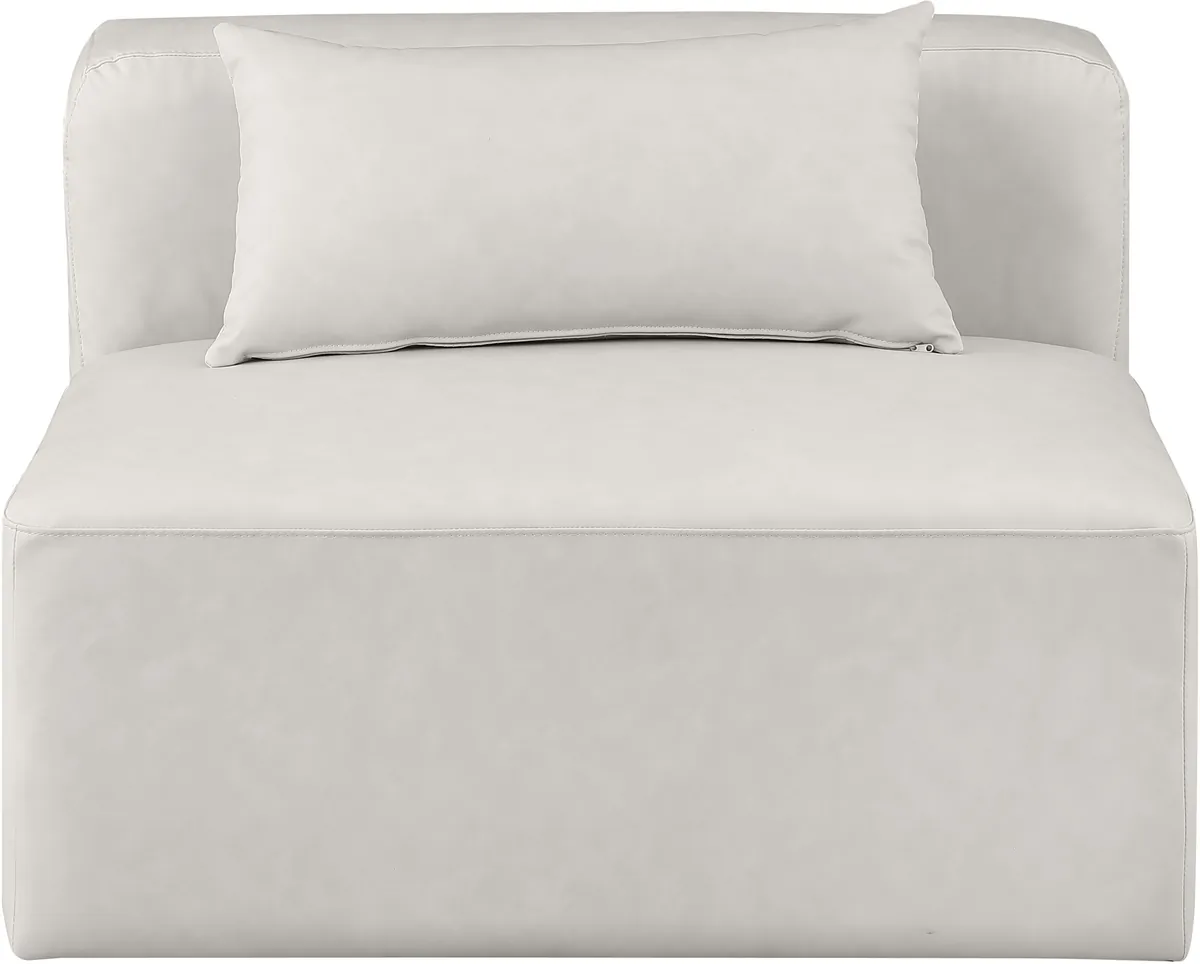 Cube - Armless Chair - Cream - View 2