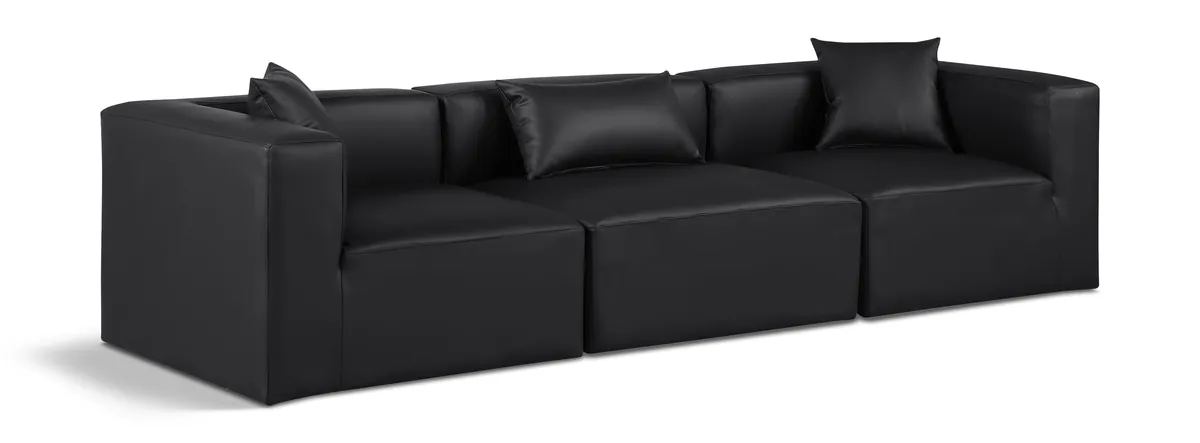 Cube - Modular 3 Seat Sofa - Black