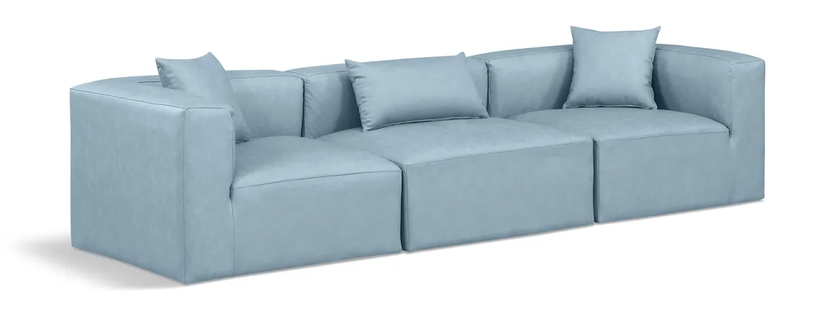 Cube - Modular 3 Seat Sofa - Light Blue