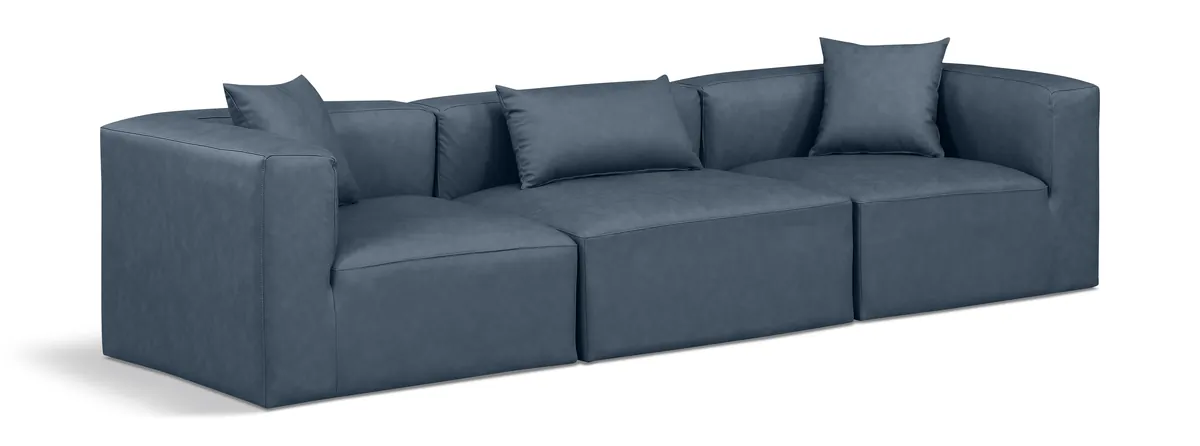 Cube - Modular 3 Seat Sofa - Navy Blue