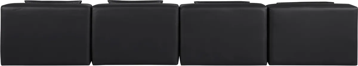 Cube - Modular 4 Seat Armless Sofa - Black - View 2