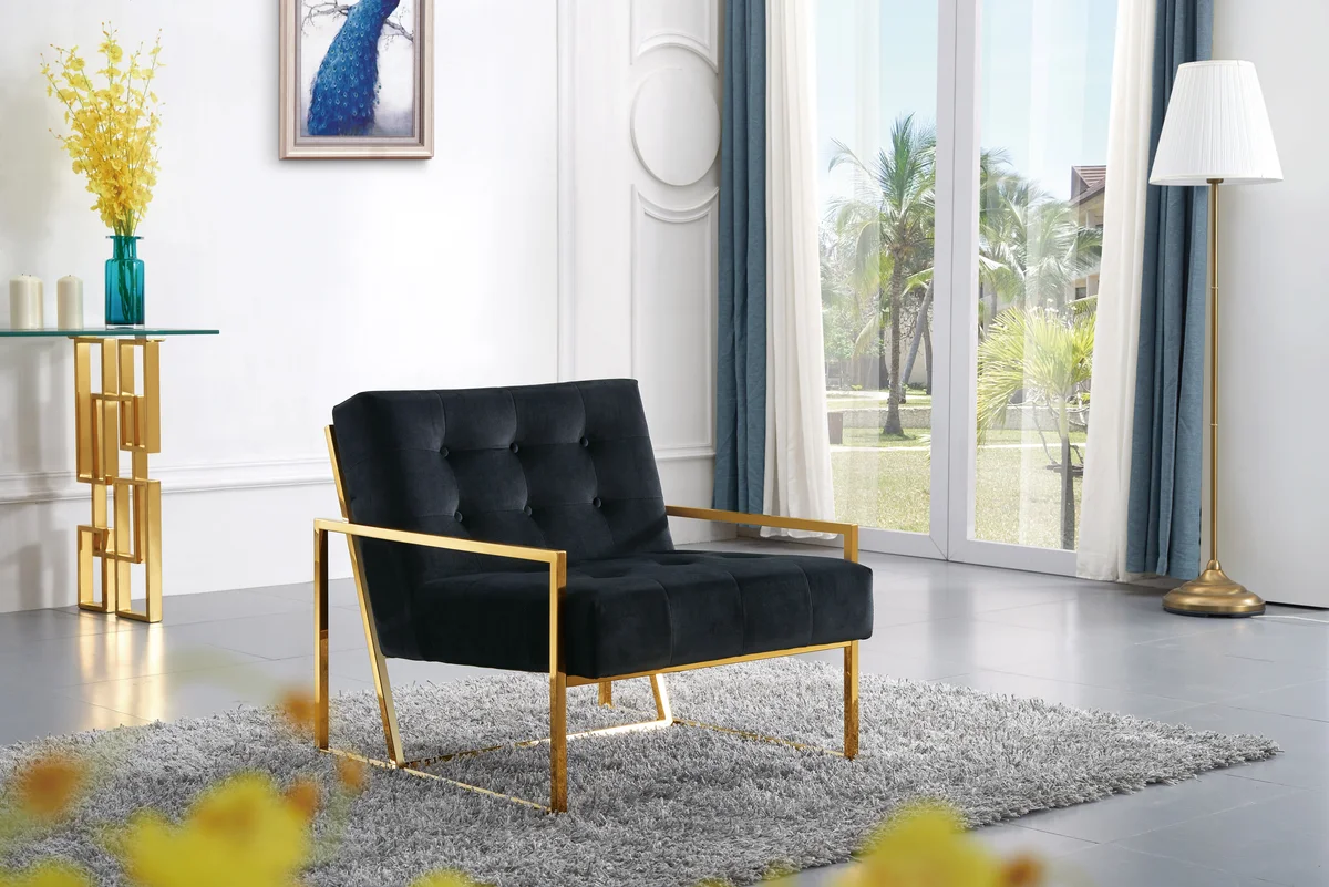 Pierre - Accent Chair - Black - View 2