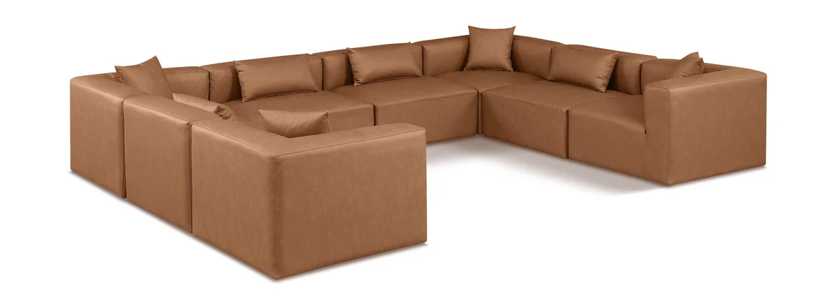 Cube - 8 Piece Modular Sectional - Brown