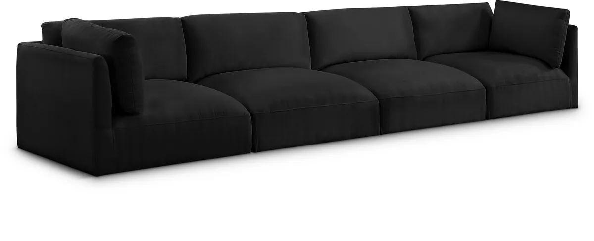 Ease - 4 Seat Modular Sofa - Black
